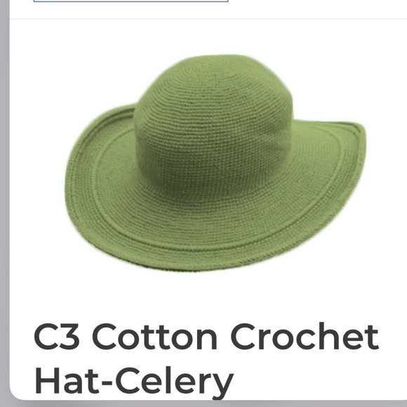 Foxgloves Cotton Crochet Hats 
HANDMADE IN BALI - Celery - Picture 1 of 2